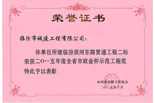 南延二標(biāo)省市政金杯工程